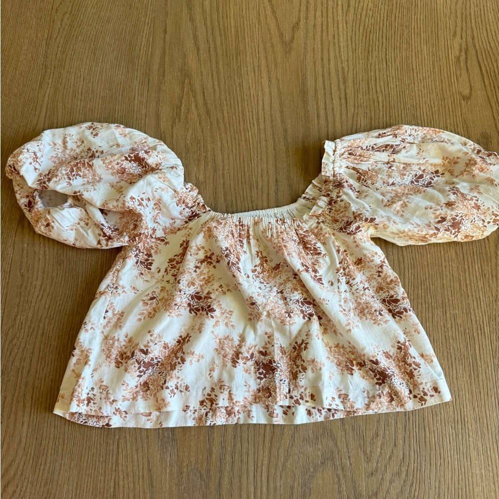 Abercrombie & Fitch Linen Blend Floral Blouse - Picture 2 of 4